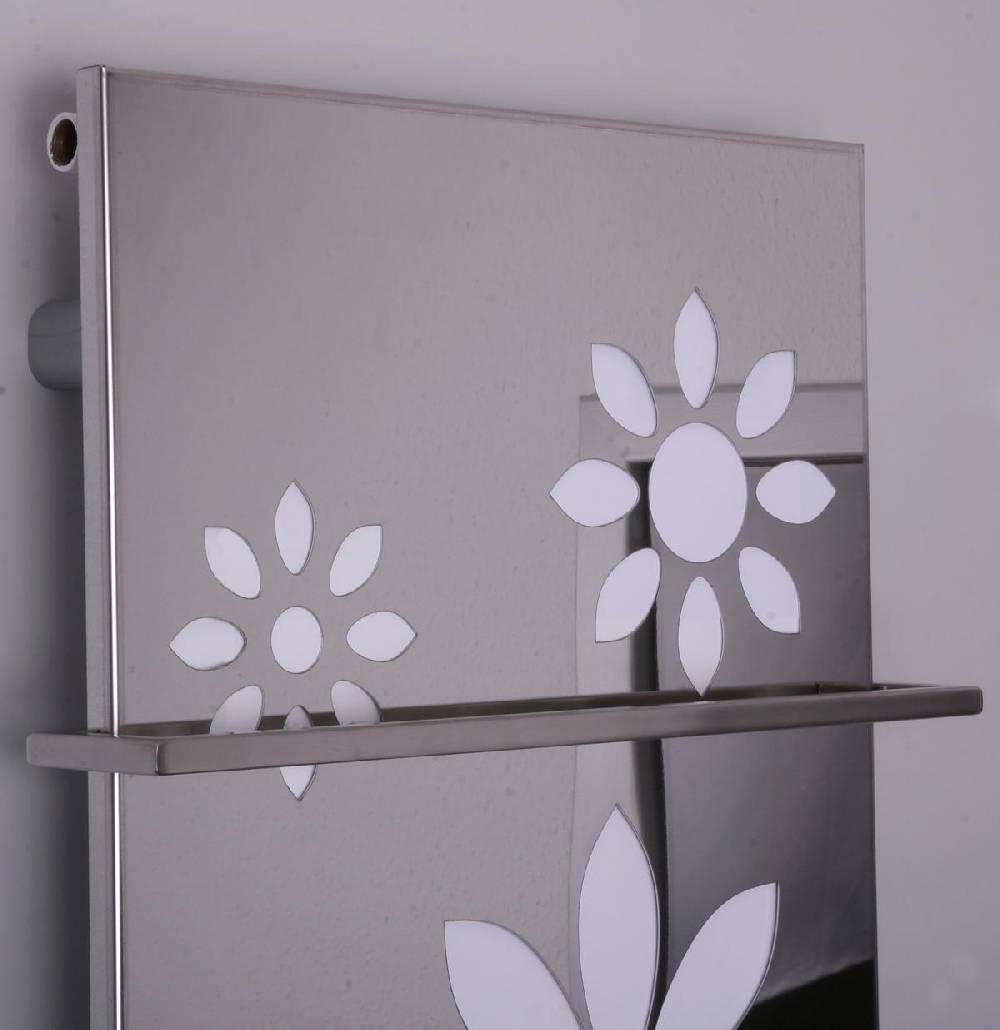 Szagato BADHEIZKÖRPER Design Flower 3 180x47cm 1118 Watt Edelstahl Hochglanz (+1 Halter 15mm) SZAGATO Designheizkörper mit Mittelanschluss Handtuchwärmer Letzte 3 Tage