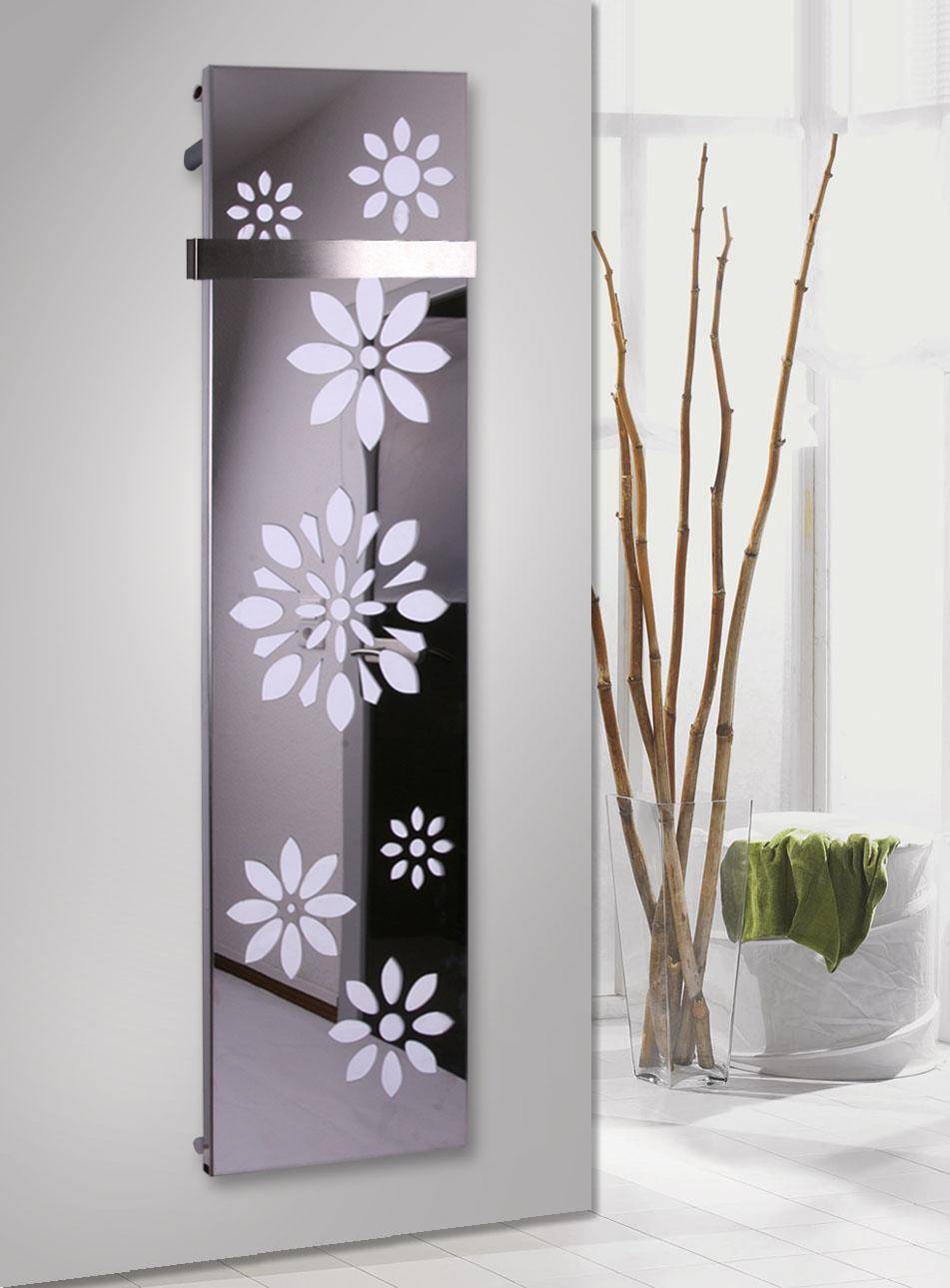 Szagato BADHEIZKÖRPER Design Flower 3 180x47cm 1118 Watt Edelstahl Hochglanz (+1 Halter 50mm) SZAGATO Designheizkörper mit Mittelanschluss Handtuchwärmer