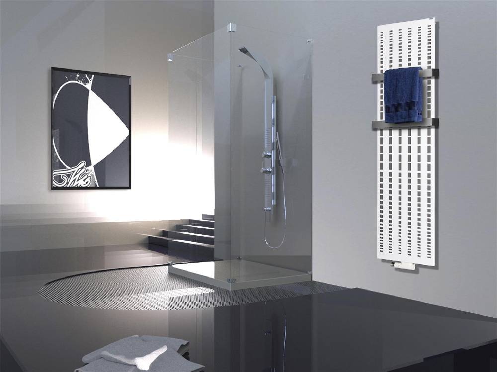 Szagato BADHEIZKÖRPER Design broken Mirror 3 180x47cm 1118Watt weiß +2 Halter 50mm SZAGATO Designheizkörper Handtuchheizkörper Mittelanschluss Handtuchwärmer Letzter Tag