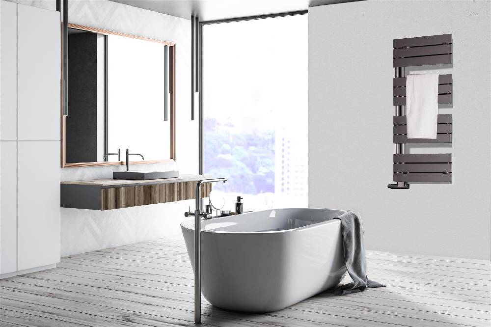 Szagato BADHEIZKÖRPER Design Chicago 1 115x50cm 525 Watt anthrazit - moonstone SZAGATO Designheizkörper Handtuchheizkörper mit Mittelanschluss Handtuchwärmer Zeitbegrenzte Promotion