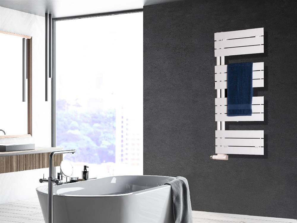 Szagato BADHEIZKÖRPER Design Chicago 1 115x50cm 525 Watt weiß SZAGATO Designheizkörper Handtuchheizkörper mit Mittelanschluss Handtuchwärmer