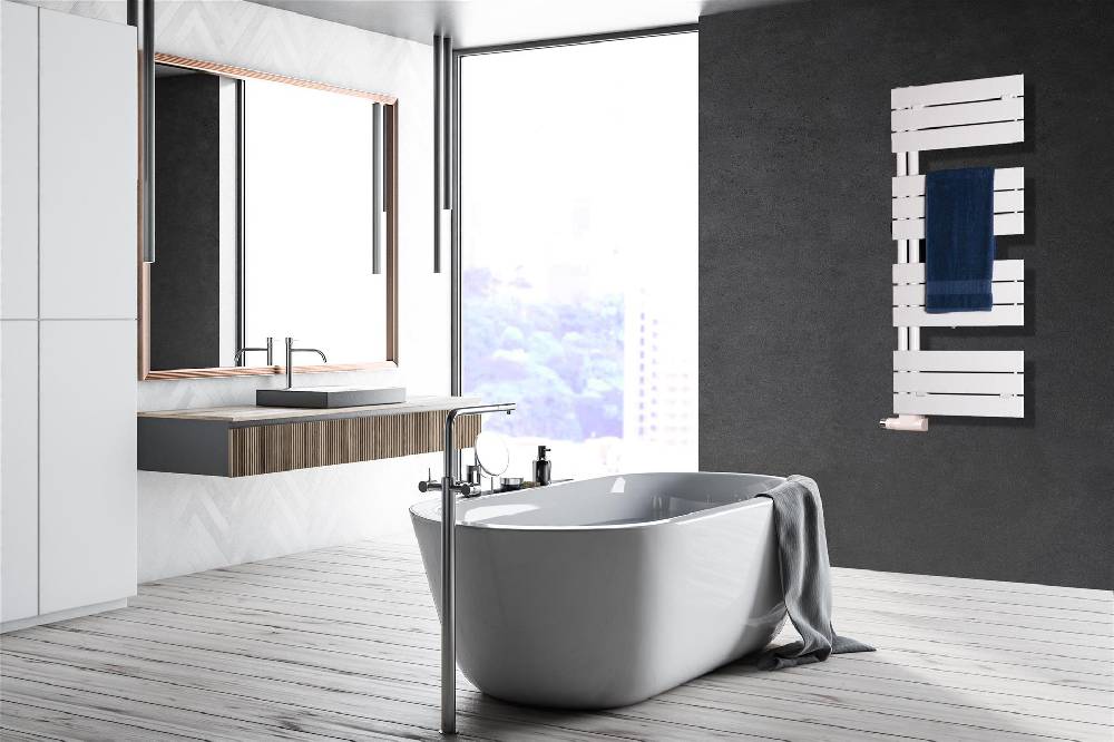 Szagato BADHEIZKÖRPER Design Chicago 1 115x50cm 525 Watt weiß SZAGATO Designheizkörper Handtuchheizkörper mit Mittelanschluss Handtuchwärmer Bis zu 50% Rabatt