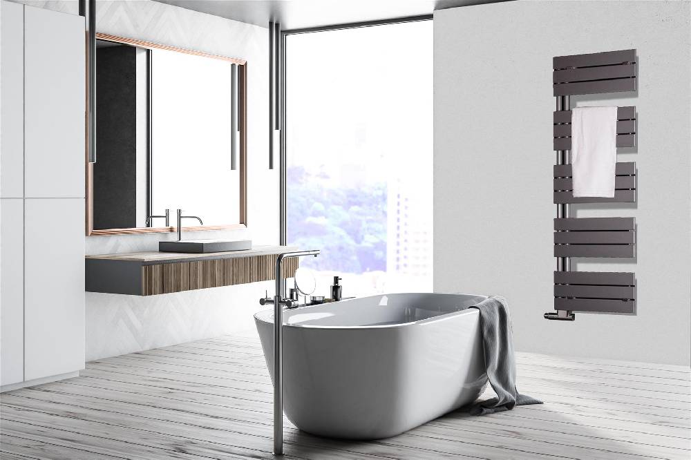 Szagato BADHEIZKÖRPER Design Chicago 2 145x50cm 640 Watt anthrazit - moonstone SZAGATO Designheizkörper Handtuchheizkörper mit Mittelanschluss Handtuchwärmer Bis zu 60% Rabatt