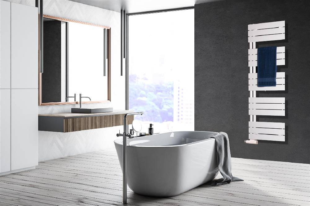 Szagato BADHEIZKÖRPER Design Chicago 2 145x50cm 640 Watt weiß SZAGATO Designheizkörper Handtuchheizkörper mit Mittelanschluss Handtuchwärmer Bis zu 65% Rabatt