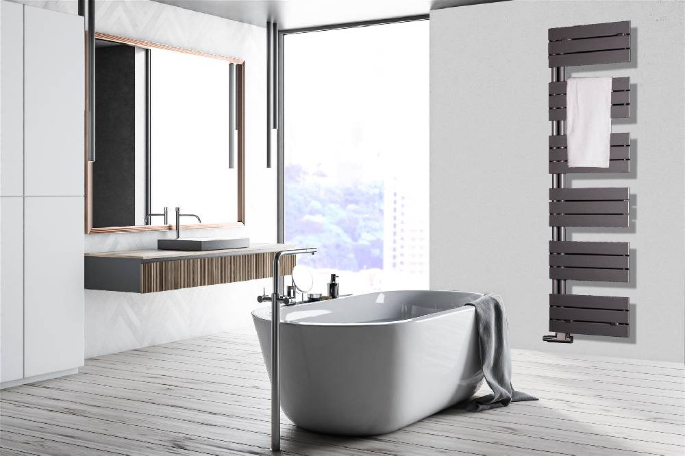 Szagato BADHEIZKÖRPER Design Chicago 3 175x50cm 740 Watt anthrzit - moonstone SZAGATO Designheizkörper Handtuchheizkörper mit Mittelanschluss Handtuchwärmer Nur für heute
