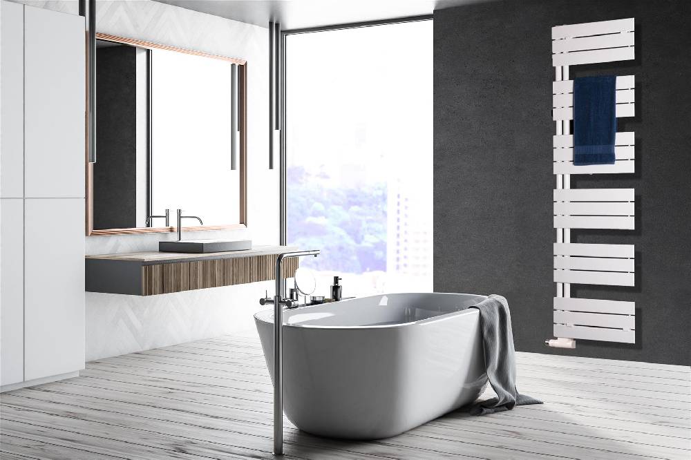 Szagato BADHEIZKÖRPER Design Chicago 3 175x50cm 740 Watt weiß SZAGATO Designheizkörper Handtuchheizkörper mit Mittelanschluss Handtuchwärmer Sonderangebot der Fabrik