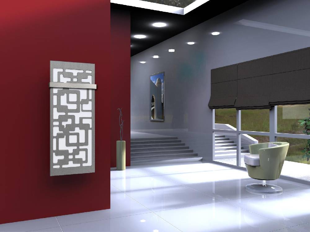 Szagato BADHEIZKÖRPER Design Downtown 2 120x47cm 799 Watt Edelstahl matt (+1 Halter 50mm) SZAGATO Bad Wohnraum-Heizkörper (Mittelanschluss) Super Rabatt