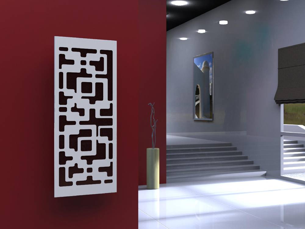 Szagato BADHEIZKÖRPER Design Downtown 2 120x47cm 799 Watt weiß SZAGATO Designheizkörper Handtuchheizkörper mit Mittelanschluss Handtuchwärmer