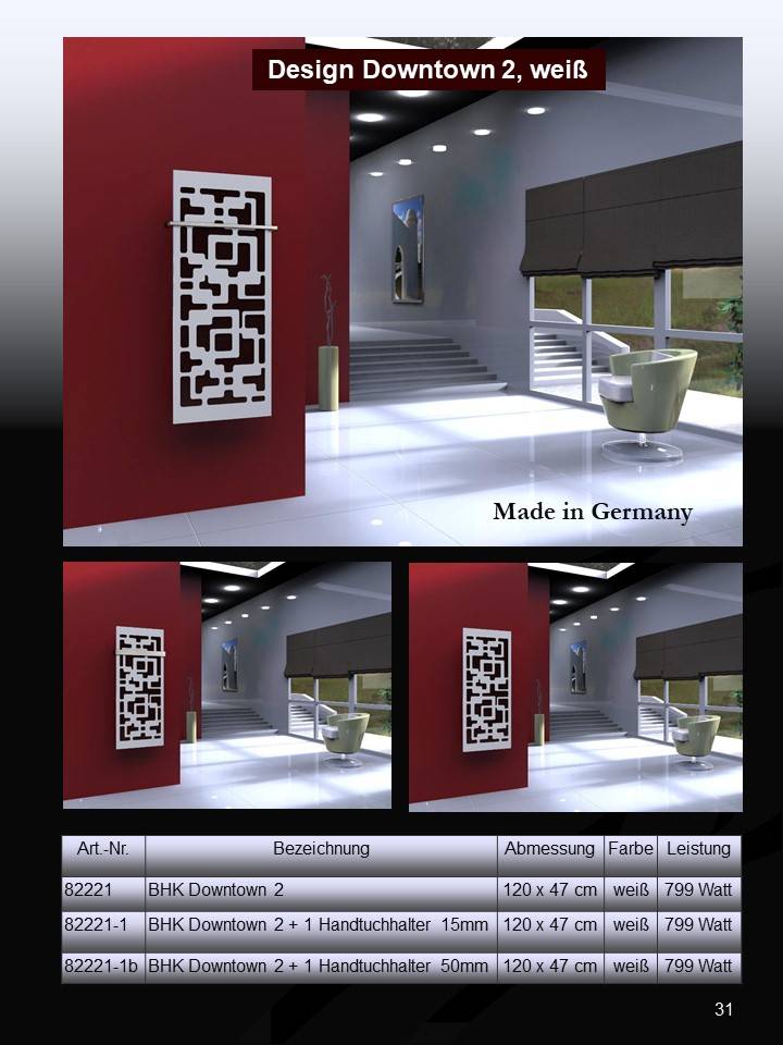 Szagato BADHEIZKÖRPER Design Downtown 2 120x47cm 799 Watt weiß SZAGATO Designheizkörper Handtuchheizkörper mit Mittelanschluss Handtuchwärmer 50% Rabatt mit kostenlosem Versand