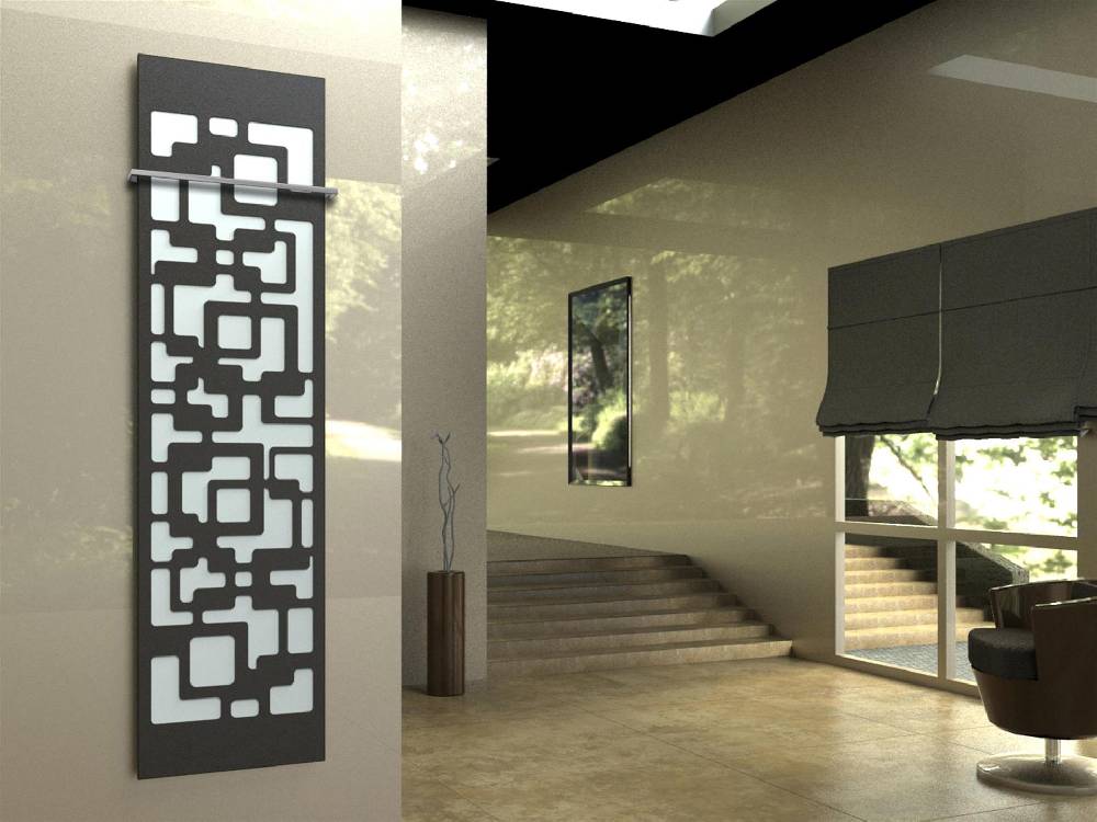 Szagato BADHEIZKÖRPER Design Downtown 3 180x47cm 1118 Watt anthrazit - moonstone (+1 Halter 15mm) SZAGATO Designheizkörper mit Mittelanschluss Handtuchwärmer