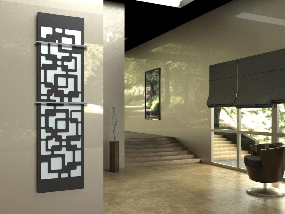 Szagato BADHEIZKÖRPER Design Downtown 3 180x47cm 1118 Watt anthrazit - moonstone (+2 Halter 15mm) SZAGATO Designheizkörper mit Mittelanschluss Handtuchwärmer