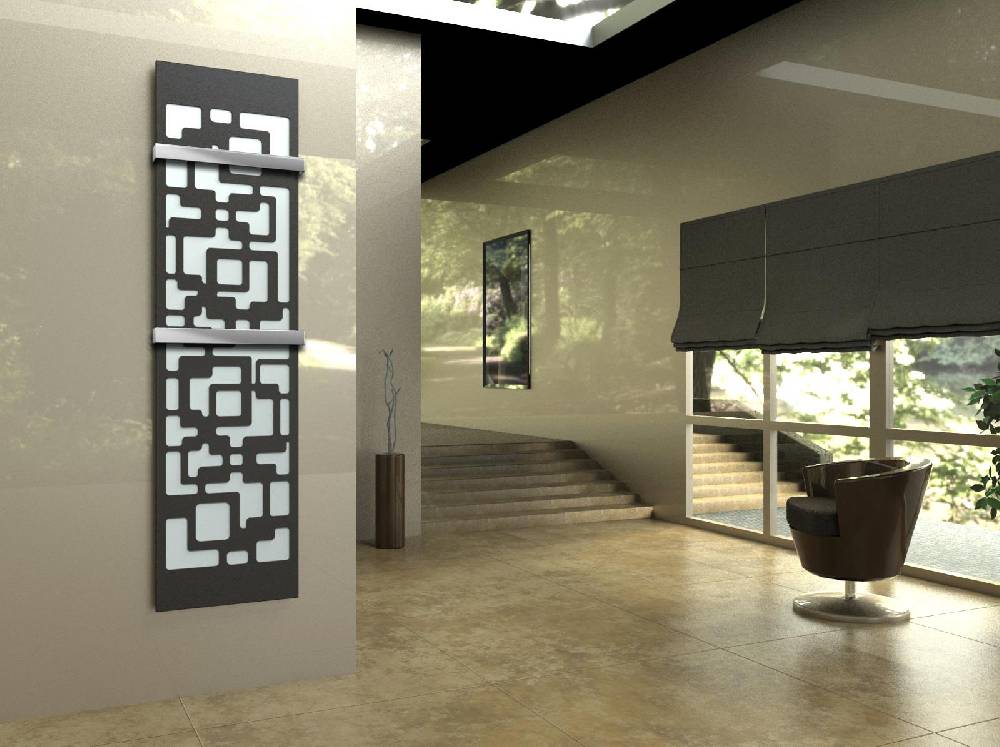 Szagato BADHEIZKÖRPER Design Downtown 3 180x47cm 1118 Watt anthrazit - moonstone (+2 Halter 50mm) SZAGATO Designheizkörper mit Mittelanschluss Handtuchwärmer Black Friday Preise