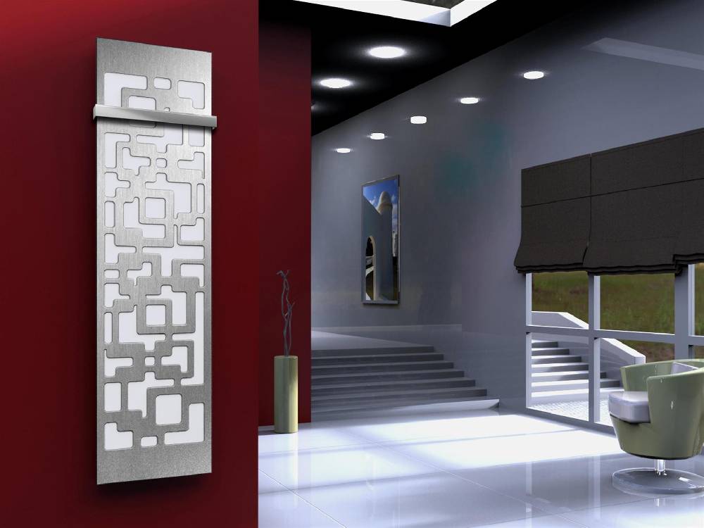 Szagato BADHEIZKÖRPER Design Downtown 3 180x47cm 1118 Watt Edelstahl matt (+1 Halter 50mm) SZAGATO Designheizkörper Handtuchheizkörper mit Mittelanschluss