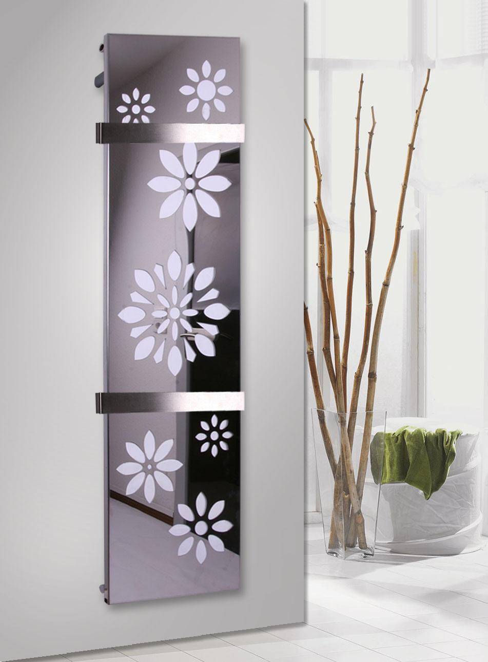 Szagato BADHEIZKÖRPER Design Flower 3 180x47cm 1118 Watt Edelstahl Hochglanz (+2 Halter 50mm) SZAGATO Designheizkörper mit Mittelanschluss Handtuchwärmer