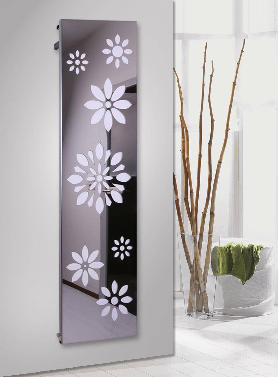 Szagato BADHEIZKÖRPER Design Flower 3 180x47cm 1118 Watt Edelstahl Hochglanz SZAGATO Designheizkörper Handtuchheizkörper mit Mittelanschluss Handtuchwärmer