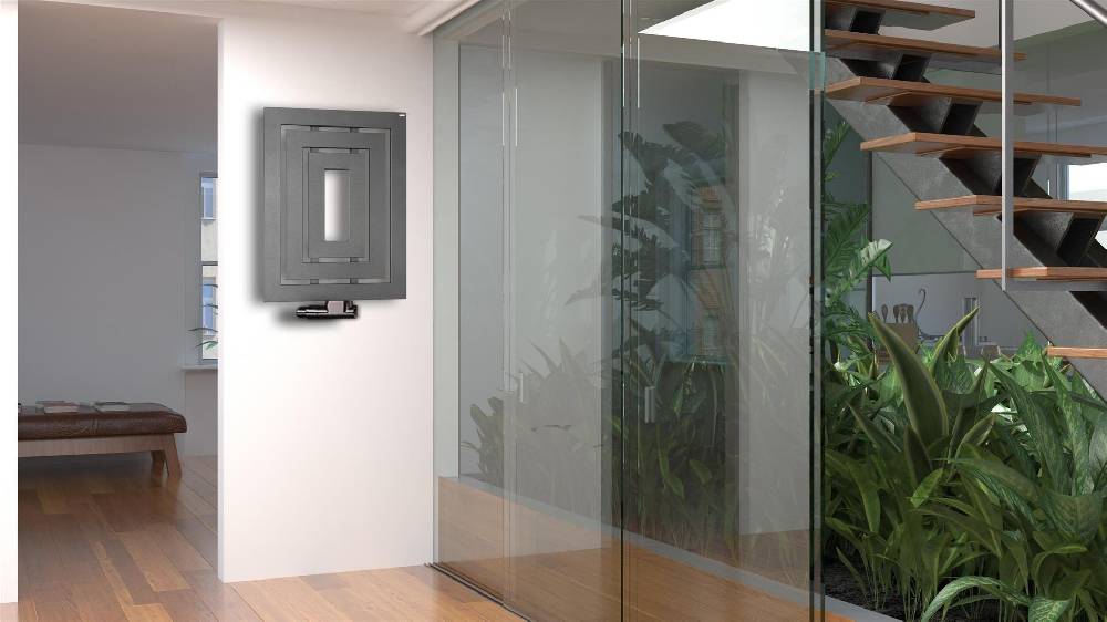 Szagato BADHEIZKÖRPER Design Insight 1 80x60cm 612 Watt anthrazit moonstone SZAGATO Designheizkörper Handtuchheizkörper mit Mittelanschluss Handtuchwärmer Kostenloser Versand