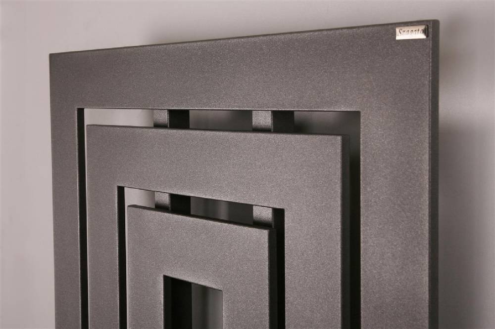 Szagato BADHEIZKÖRPER Design Insight 1 80x60cm 612 Watt anthrazit moonstone SZAGATO Designheizkörper Handtuchheizkörper mit Mittelanschluss Handtuchwärmer Kostenloser Versand