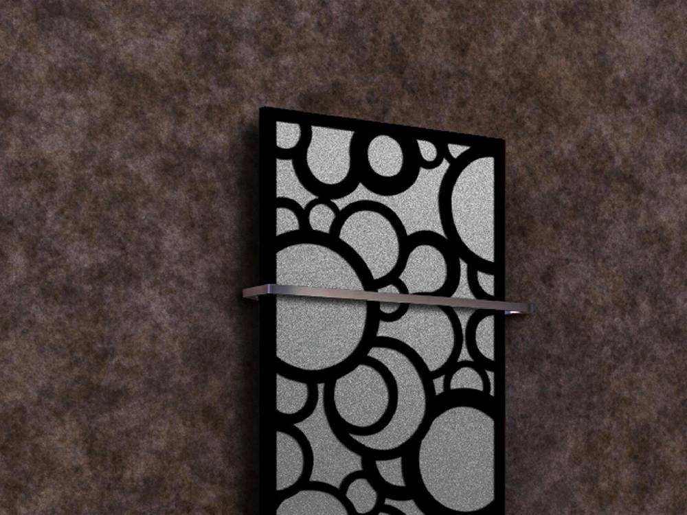 Szagato BADHEIZKÖRPER Design Kreta 2 120x47cm 799 Watt anthrazit moonstone schwarz (+1 Halter 15mm) SZAGATO Designheizkörper Mittelanschluss Handtuchwärmer Fabrikpreis
