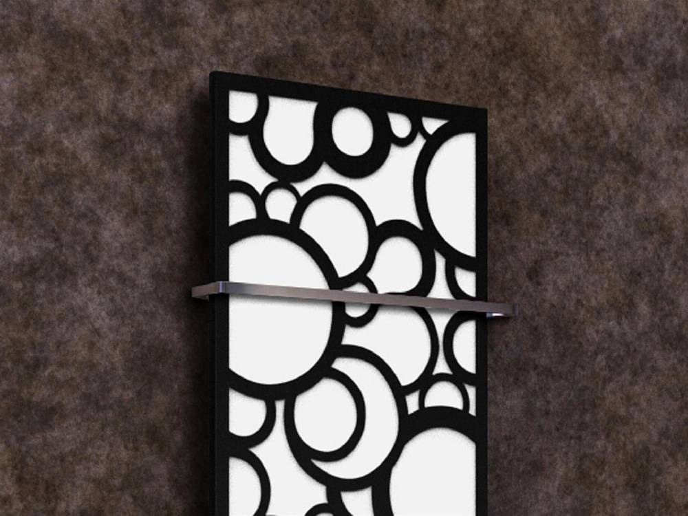 Szagato BADHEIZKÖRPER Design Kreta 2 120x47cm 799 Watt weiß schwarz +1 Halter 15mm SZAGATO Designheizkörper Handtuchheizkörper Mittelanschluss Handtuchwärmer Begrenztes Angebot