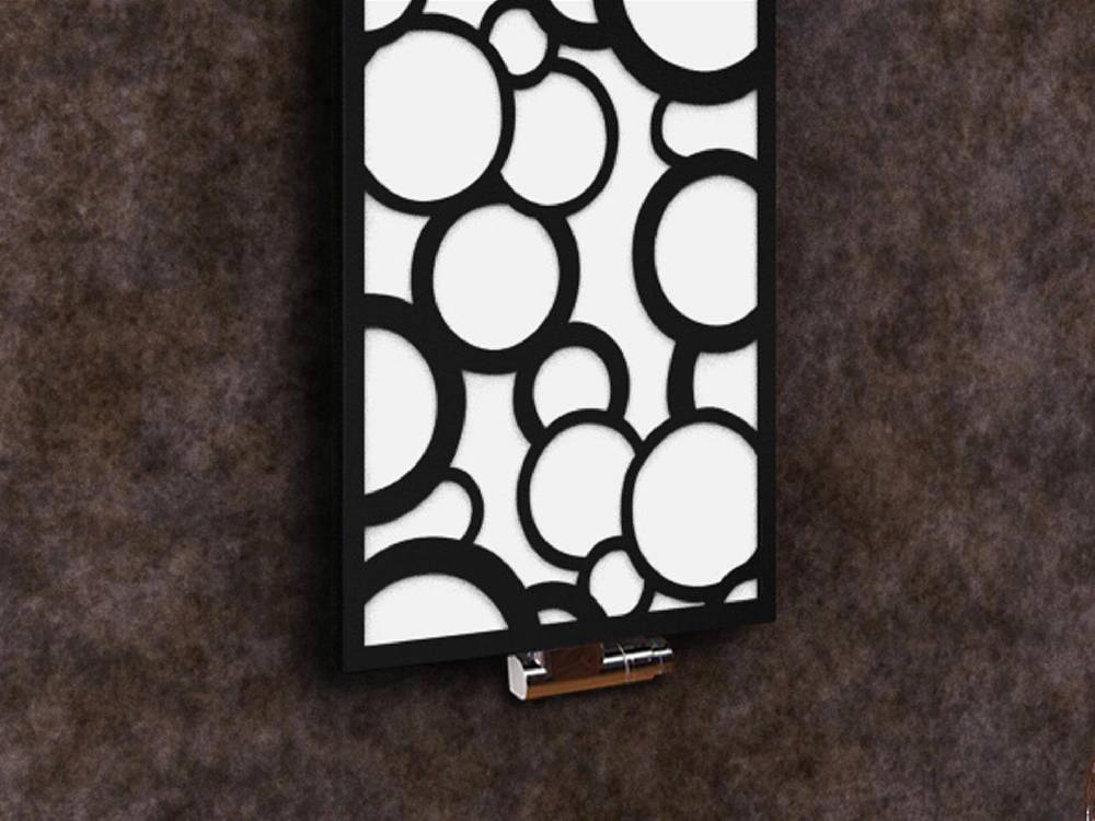Szagato BADHEIZKÖRPER Design Kreta 2 120x47cm 799 Watt weiß schwarz +1 Halter 15mm SZAGATO Designheizkörper Handtuchheizkörper Mittelanschluss Handtuchwärmer Begrenztes Angebot
