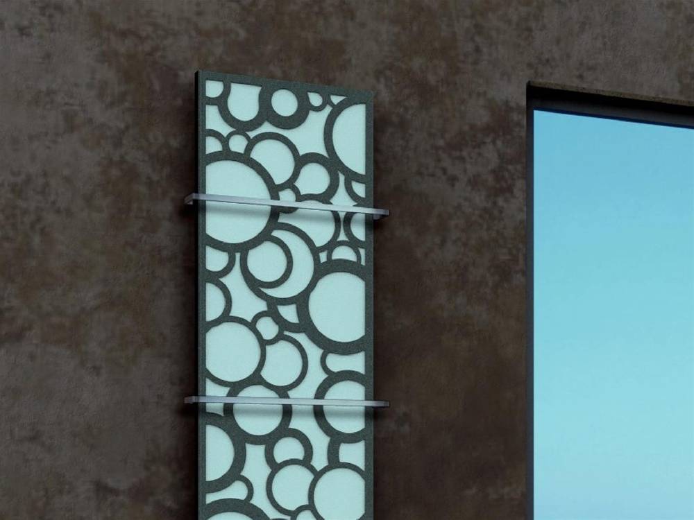 Szagato BADHEIZKÖRPER Design Kreta 3 180x47cm 1118 Watt anthrazit - moonstone (+2 Halter 15mm) SZAGATO Designheizkörper Mittelanschluss Handtuchwärmer Black Friday