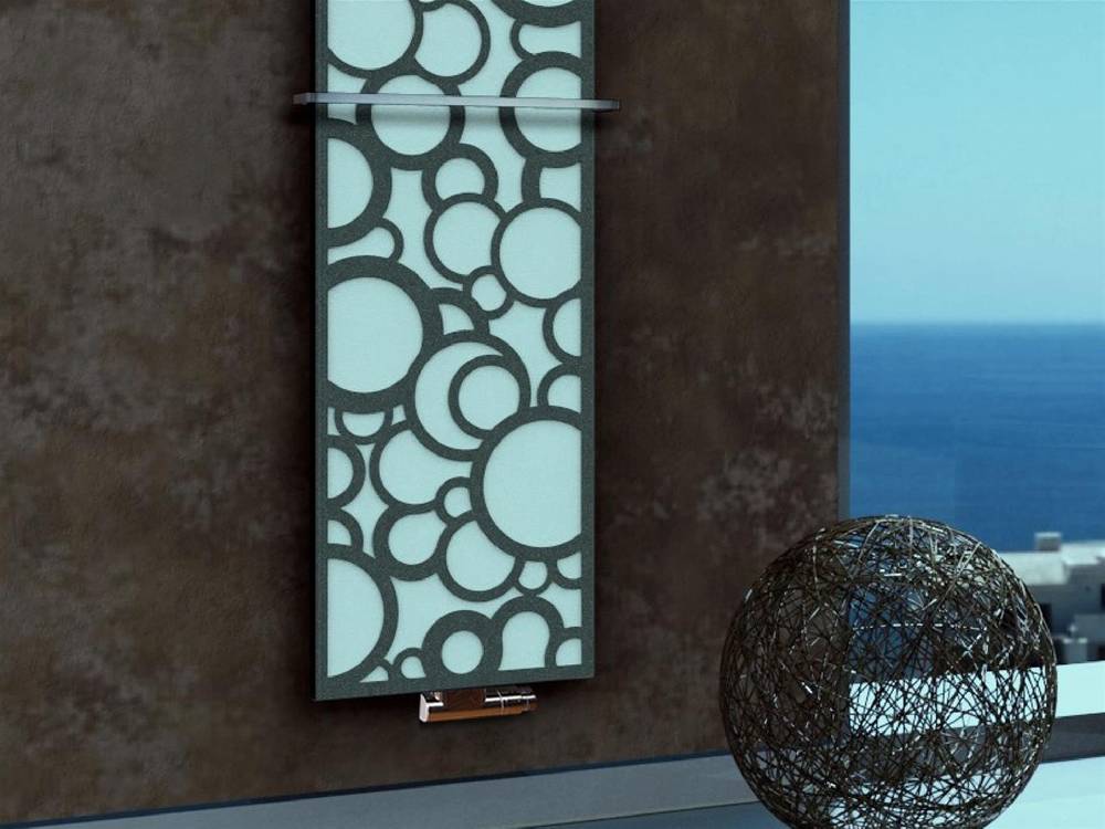 Szagato BADHEIZKÖRPER Design Kreta 3 180x47cm 1118 Watt anthrazit - moonstone (+2 Halter 15mm) SZAGATO Designheizkörper Mittelanschluss Handtuchwärmer Black Friday