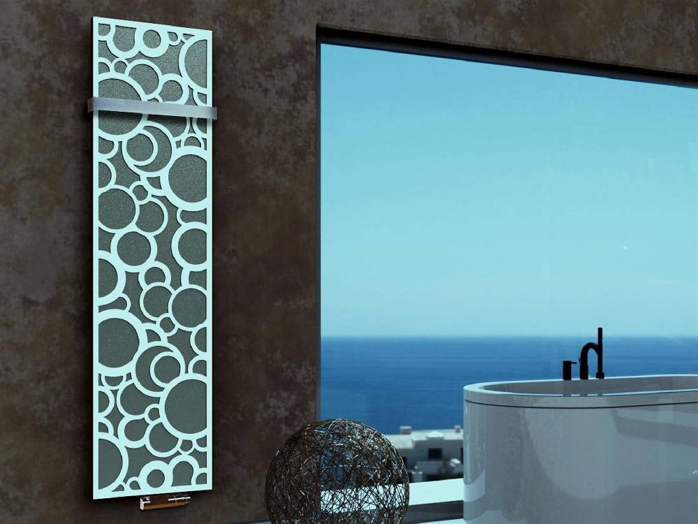 Szagato BADHEIZKÖRPER Design Kreta 3 180x47cm 1118 Watt anthrazit - moonstone (+1 Halter 50mm) SZAGATO Designheizkörper Mittelanschluss Handtuchwärmer