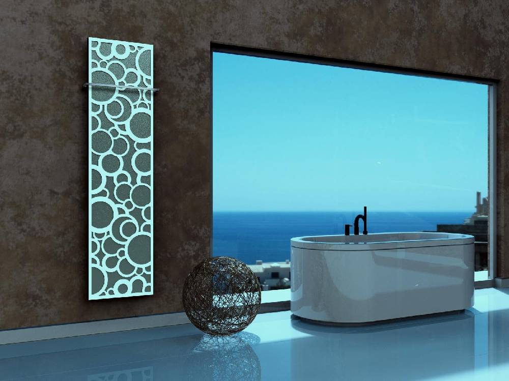 Szagato BADHEIZKÖRPER Design Kreta 3 180x47cm 1118 Watt anthrazit moonstone weiß (+1 Halter 15mm) SZAGATO Designheizkörper mit Mittelanschluss Handtuchwärmer