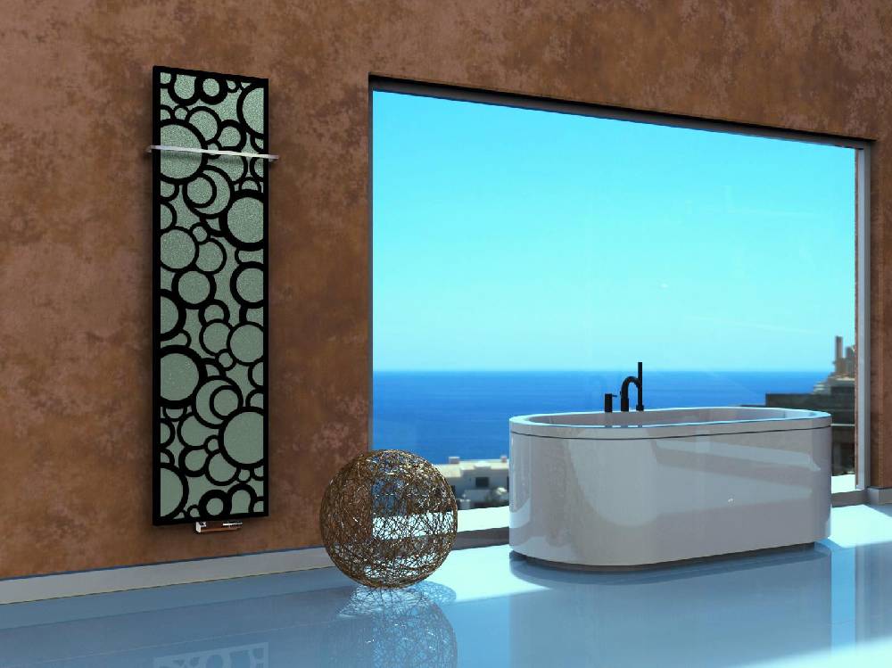 Szagato BADHEIZKÖRPER Design Kreta 3 180x47cm 1118 Watt schwarz (+1 Halter 15mm) SZAGATO Designheizkörper Handtuchheizkörper Mittelanschluss Handtuchwärmer Lagerräumung