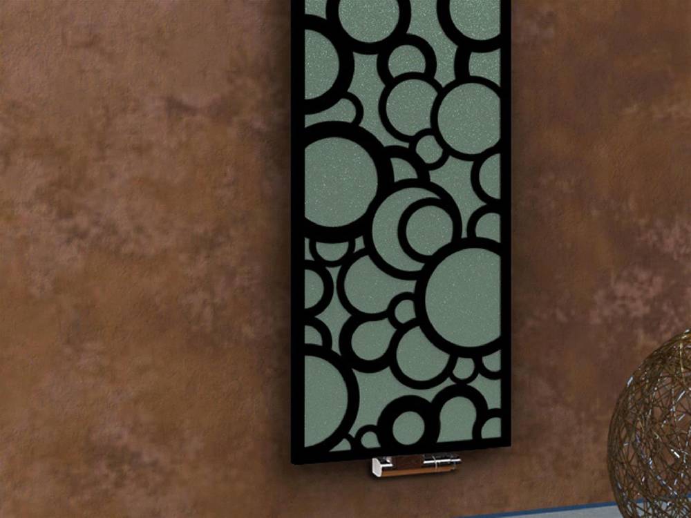 Szagato BADHEIZKÖRPER Design Kreta 3 180x47cm 1118 Watt schwarz (+1 Halter 15mm) SZAGATO Designheizkörper Handtuchheizkörper Mittelanschluss Handtuchwärmer Lagerräumung