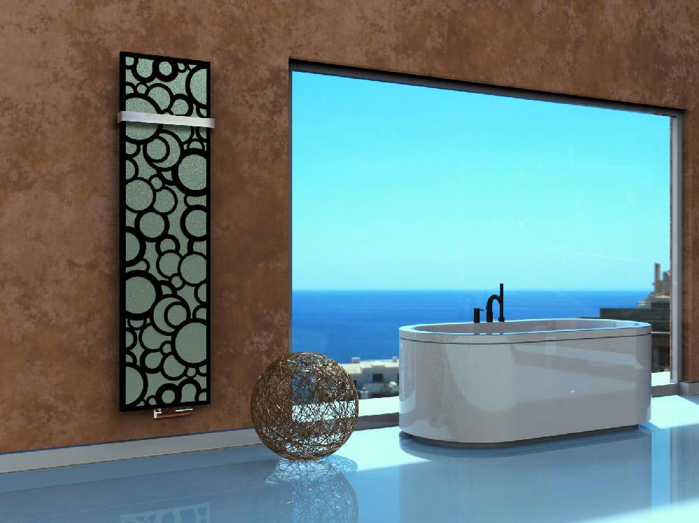 Szagato BADHEIZKÖRPER Design Kreta 3 180x47cm 1118 Watt schwarz (+1 Halter 50mm) SZAGATO Designheizkörper Handtuchheizkörper Mittelanschluss Handtuchwärmer Heißer Verkauf