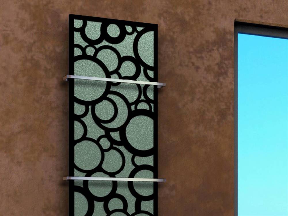 Szagato BADHEIZKÖRPER Design Kreta 3 180x47cm 1118 Watt schwarz (+2 Halter 15mm) SZAGATO Designheizkörper Handtuchheizkörper Mittelanschluss Handtuchwärmer Top Angebot
