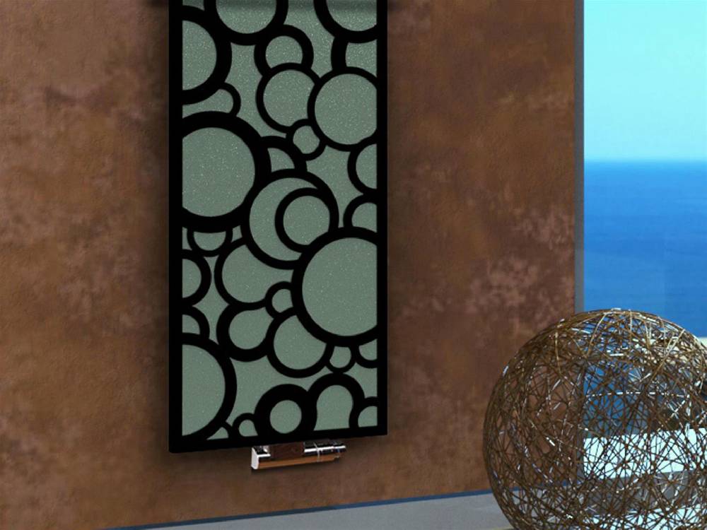 Szagato BADHEIZKÖRPER Design Kreta 3 180x47cm 1118 Watt schwarz (+2 Halter 15mm) SZAGATO Designheizkörper Handtuchheizkörper Mittelanschluss Handtuchwärmer Top Angebot