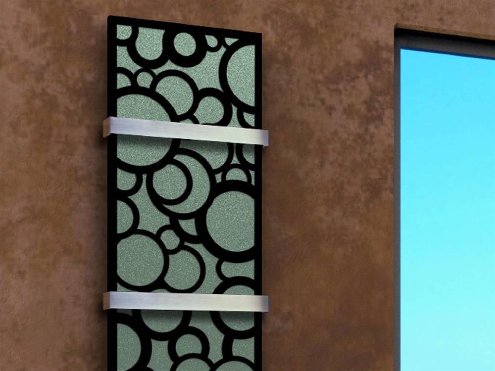 Szagato BADHEIZKÖRPER Design Kreta 3 180x47cm 1118 Watt schwarz (+2 Halter 50mm) SZAGATO Designheizkörper Handtuchheizkörper Mittelanschluss Handtuchwärmer Neueste Mode