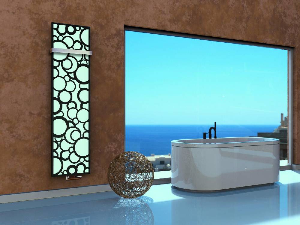 Szagato BADHEIZKÖRPER Design Kreta 3 180x47cm 1118 Watt schwarz +1 Halter 50mm SZAGATO Designheizkörper Handtuchheizkörper mit Mittelanschluss Handtuchwärmer Zeitlich begrenztes Angebot