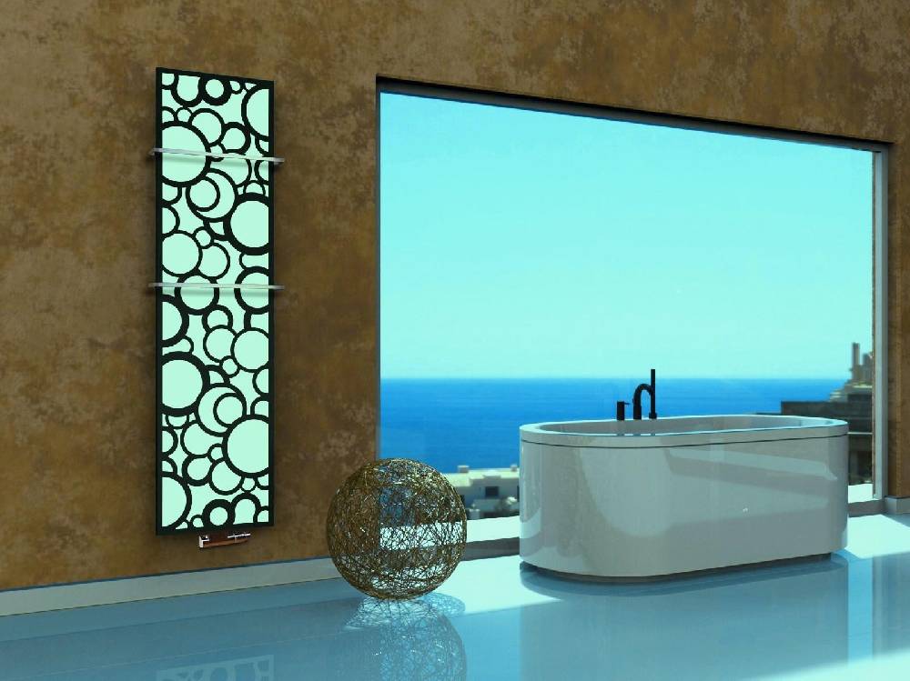 Szagato BADHEIZKÖRPER Design Kreta 3 180x47cm 1118 Watt schwarz +2 Halter 15mm SZAGATO Designheizkörper Handtuchheizkörper mit Mittelanschluss Handtuchwärmer Exklusive Angebote