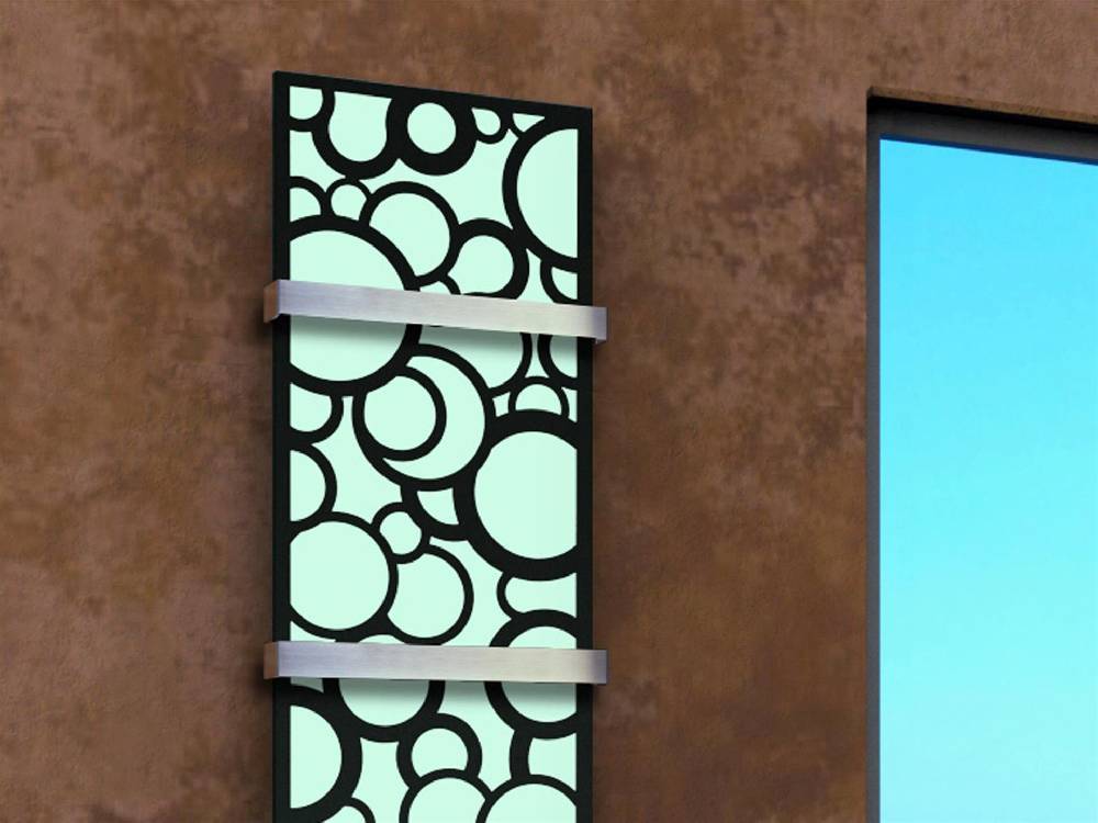 Szagato BADHEIZKÖRPER Design Kreta 3 180x47cm 1118 Watt schwarz +2 Halter 50mm SZAGATO Designheizkörper Handtuchheizkörper mit Mittelanschluss Handtuchwärmer Blitzangebot