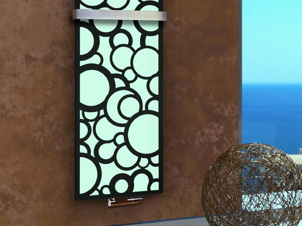 Szagato BADHEIZKÖRPER Design Kreta 3 180x47cm 1118 Watt schwarz +2 Halter 50mm SZAGATO Designheizkörper Handtuchheizkörper mit Mittelanschluss Handtuchwärmer Blitzangebot