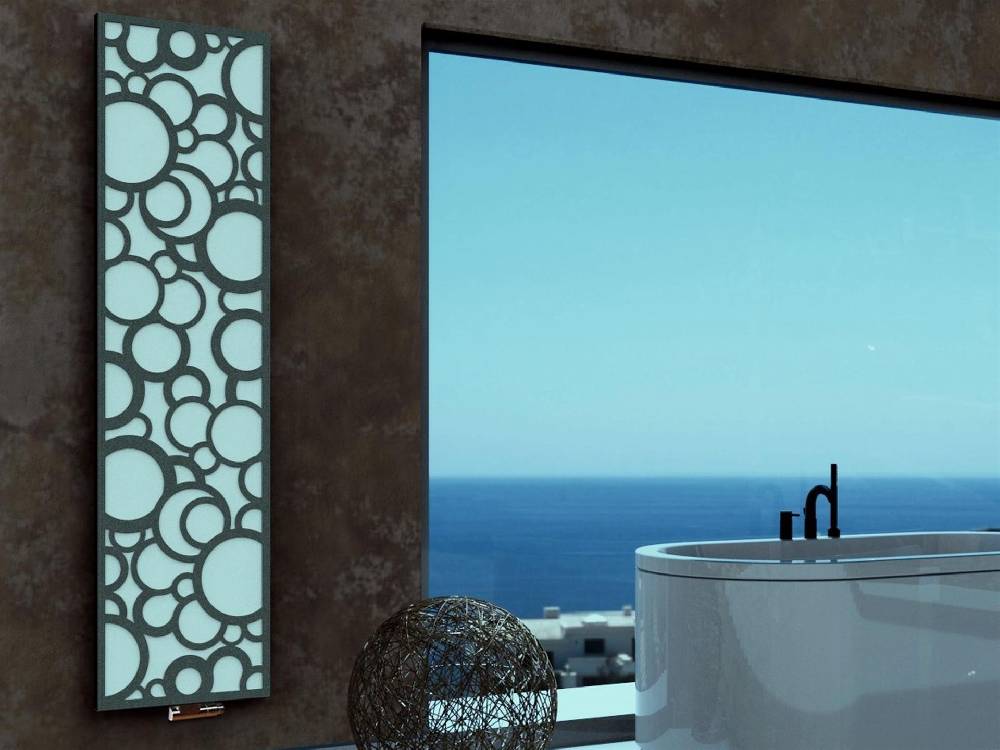 Szagato BADHEIZKÖRPER Design Kreta 3 180x47cm 1118 Watt weiß anthrazit moonstone SZAGATO Designheizkörper Handtuchheizkörper Mittelanschluss Handtuchwärmer