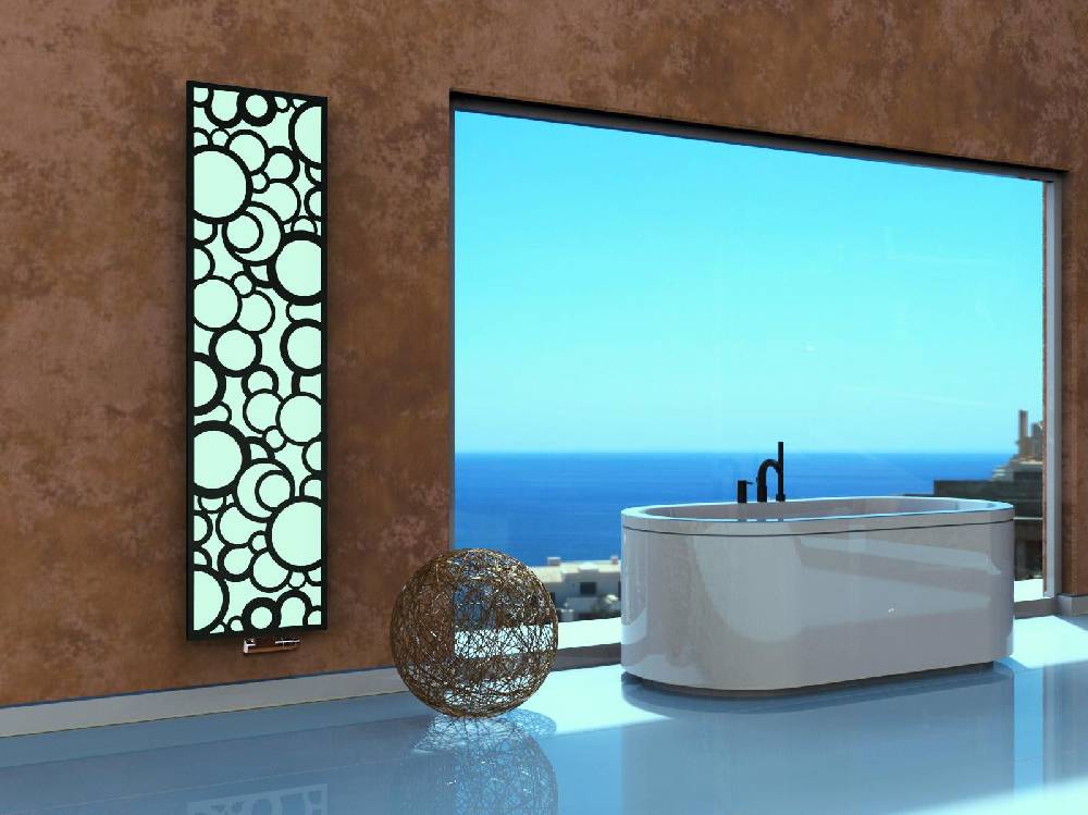 Szagato BADHEIZKÖRPER Design Kreta 3 180x47cm 1118 Watt weiß schwarz SZAGATO Designheizkörper Handtuchheizkörper mit Mittelanschluss Handtuchwärmer Neuheiten
