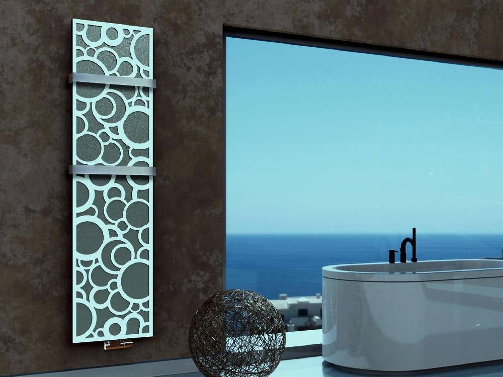 Szagato BADHEIZKÖRPER Design Kreta 3 180x47cm 1118Watt anthrazit - moonstone (+2 Halter 50mm) SZAGATO Designheizkörper Handtuchheizkörper mit Mittelanschluss