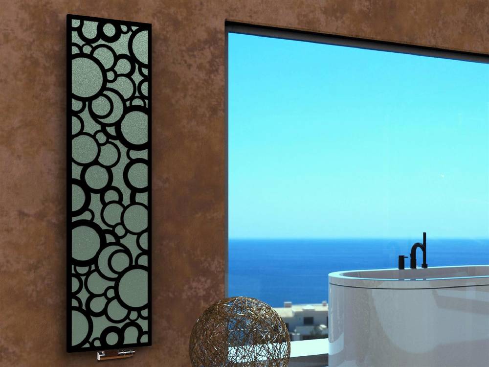 Szagato BADHEIZKÖRPER Design Kreta 3 180x47cm 1118Watt anthrazit moonstone schwarz SZAGATO Designheizkörper Handtuchheizkörper Mittelanschluss Handtuchwärmer