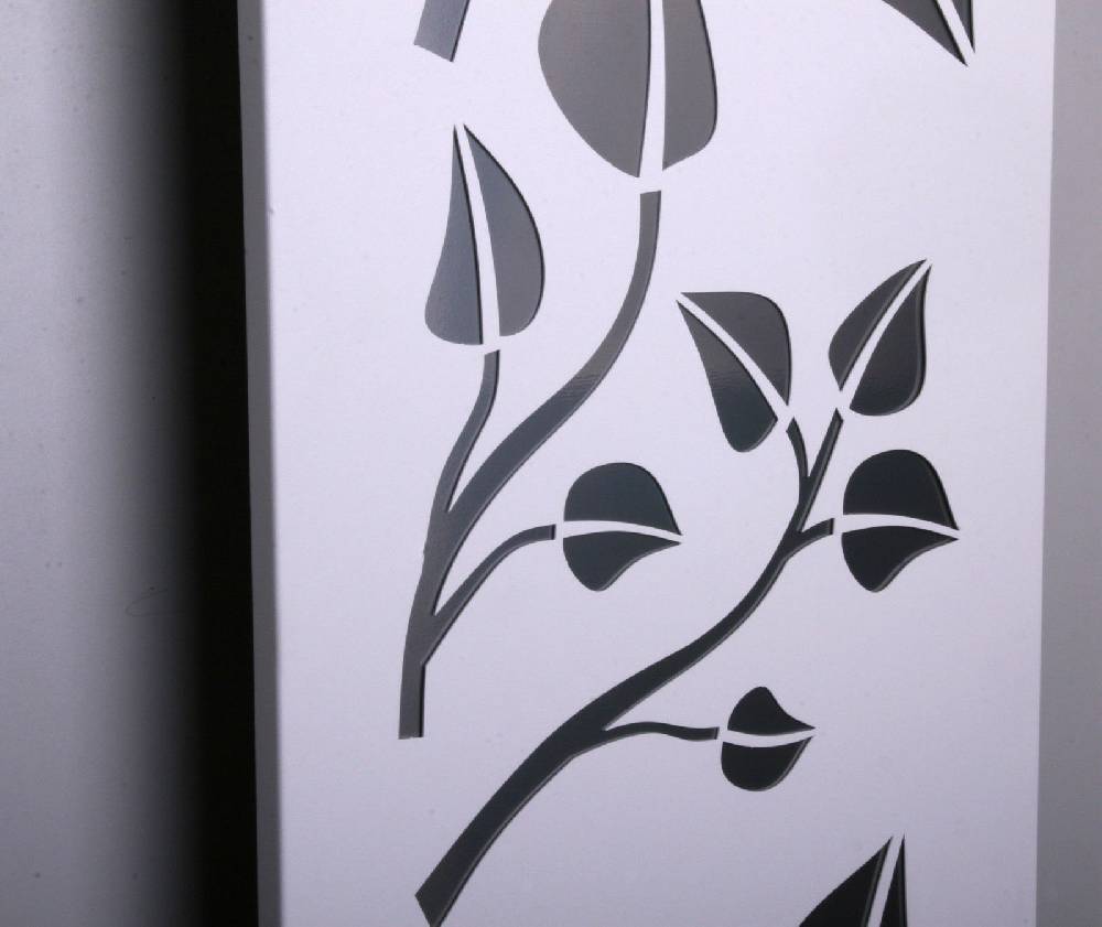 Szagato BADHEIZKÖRPER Design Leaves 2 120x47cm 799 Watt weiß (+1 Halter 15mm) SZAGATO Designheizkörper Handtuchheizkörper mit Mittelanschluss Handtuchwärmer Letzte 3 Tage
