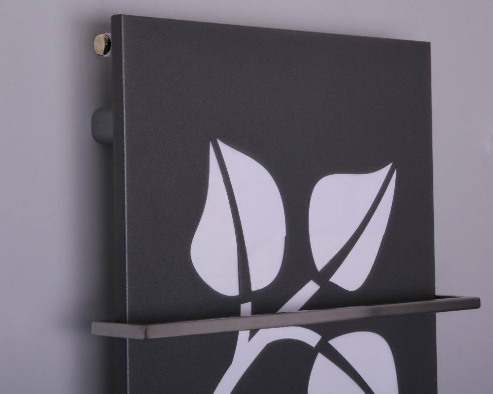 Szagato BADHEIZKÖRPER Design Leaves 3 180x47cm 1118 Watt anthrazit - moonstone (+2 Halter 15mm) SZAGATO Designheizkörper mit Mittelanschluss Handtuchwärmer Zeitbegrenzte Promotion
