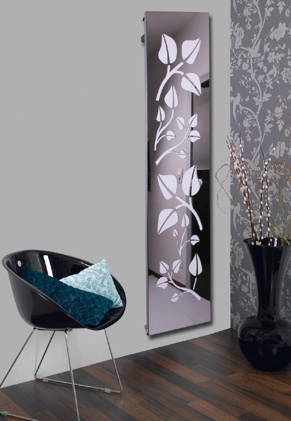 Szagato BADHEIZKÖRPER Design Leaves 3 180x47cm 1118 Watt Edelstahl Hochglanz SZAGATO Designheizkörper Handtuchheizkörper mit Mittelanschluss Handtuchwärmer Riesige Rabatte