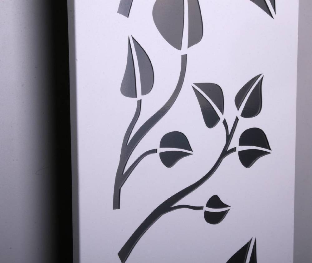 Szagato BADHEIZKÖRPER Design Leaves 3 180x47cm 1118 Watt weiß (+1 Halter 15mm) SZAGATO Designheizkörper Handtuchheizkörper mit Mittelanschluss Handtuchwärmer Speichern exportieren