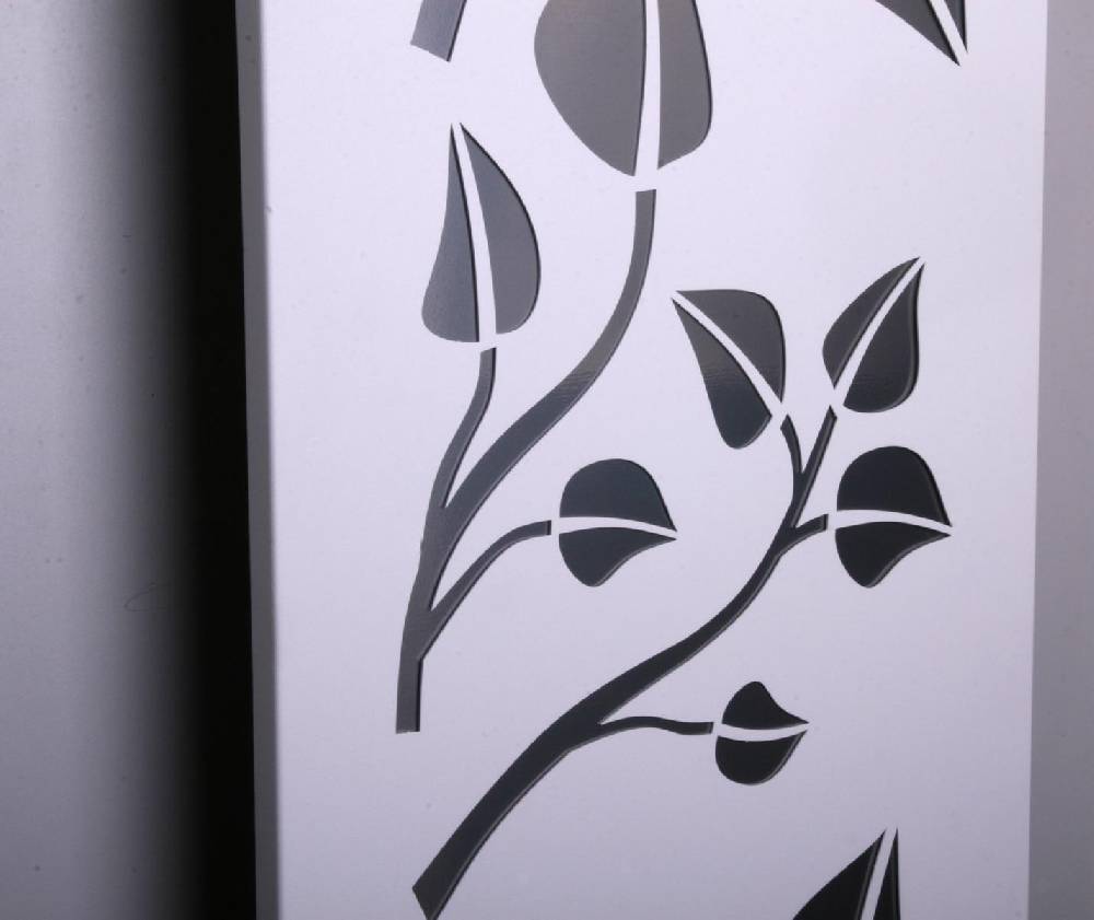 Szagato BADHEIZKÖRPER Design Leaves 3 180x47cm 1118 Watt weiß (+2 Halter 50mm) SZAGATO Designheizkörper Handtuchheizkörper mit Mittelanschluss Handtuchwärmer zollfrei