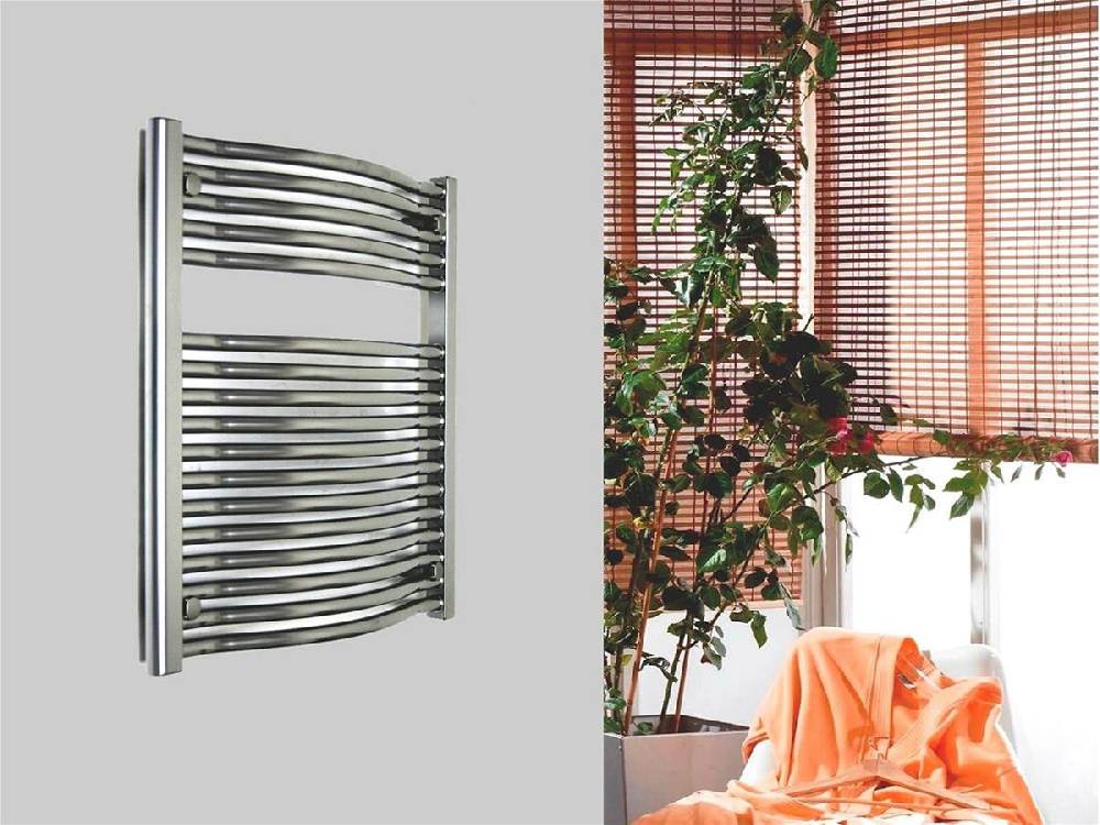Szagato BADHEIZKÖRPER Design Mannheim 1 77x60cm 682 Watt Edelstahloptik SZAGATO Handtuchheizkörper mit Seitenanschluss Handtuchwärmer mit Seitenanschluss