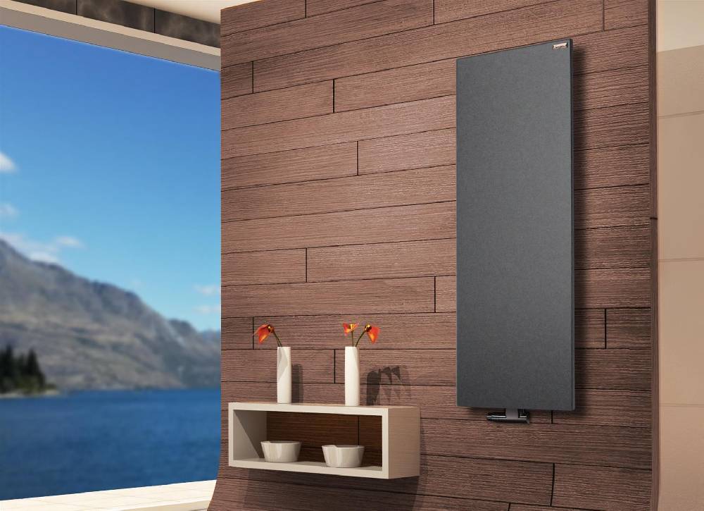 Szagato BADHEIZKÖRPER Design Mirror Steel 2 120x47cm 799 Watt anthrazit - moonstone SZAGATO Design Handtuchheizkörper mit Mittelanschluss Handtuchwärmer