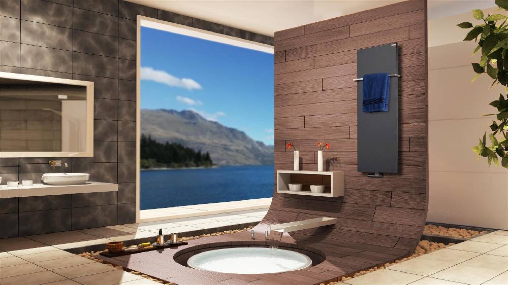 Szagato BADHEIZKÖRPER Design Mirror Steel 2 120x47cm 799 Watt anthrazit (+1 Halter 15mm) SZAGATO Handtuchheizkörper mit Mittelanschluss Handtuchwärmer Sonderangebot